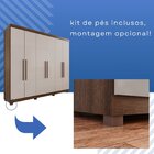 Guarda-roupa Casal Casal 6 Portas 3 Gavetas Roma Espresso Móv