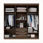 Guarda-roupa Casal Casal 6 Portas 3 Gavetas Roma Espresso Móv