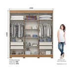 Guarda-roupa Casal Casal 6 Portas 4 Gavetas Com Espelho Dalla