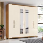 Guarda-roupa Casal Casal 6 Portas 4 Gavetas Com Espelho Dalla