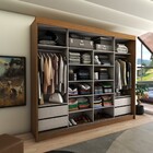 Guarda-roupa Casal Castle Rock 100% Mdf 2 Portas 4 Gavetas Co