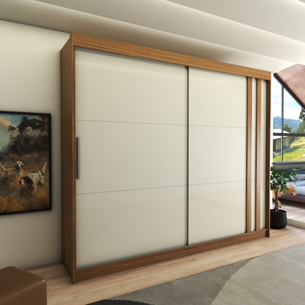 Guarda-roupa Casal Castle Rock 100% Mdf 2 Portas 4 Gavetas Fr