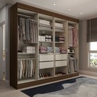 Guarda-roupa Casal Castlewood 8 Portas 4 Gavetas Castanho Hp