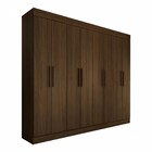Guarda-roupa Casal Castlewood 8 Portas 4 Gavetas Castanho Hp