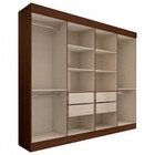 Guarda-roupa Casal Castlewood 8 Portas 4 Gavetas Castanho Hp
