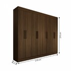 Guarda-roupa Casal Castlewood 8 Portas 4 Gavetas Castanho Hp