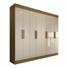 Guarda-roupa Casal Castlewood 8 Portas 4 Gavetas Nature/off W