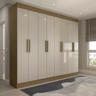 Guarda-roupa Casal Castlewood 8 Portas 4 Gavetas Nature/off W