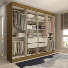 Guarda-roupa Casal Castlewood 8 Portas 4 Gavetas Nature/off W