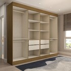 Guarda-roupa Casal Castlewood Com Espelho Nature/off White -