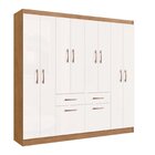 Guarda Roupa Casal Catalunha 8 Portas 2 Gavetas 2 Basculante