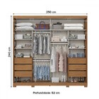 Guarda-roupa Casal Cayman 2 Portas 6 Gavetas 100% Mdf Ripado