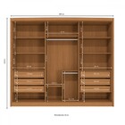 Guarda-roupa Casal Cb02 6 Portas 6 Gavetas Com Espelho Canela