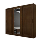 Guarda Roupa Casal Chicago 3 Portas 6 Gavetas Com Espelho Ruf