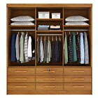 Guarda-roupa Casal Chicago 3 Portas 9 Gavetas Com Espelho Cin