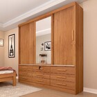 Guarda-roupa Casal Chicago 3 Portas 9 Gavetas Com Espelho Cin