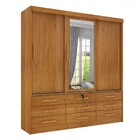 Guarda-roupa Casal Chicago 3 Portas 9 Gavetas Com Espelho Cin