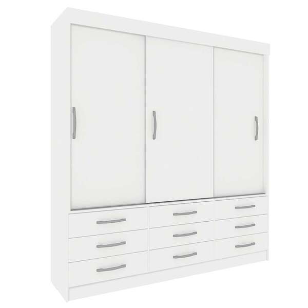 Guarda-roupa Casal Chicago 3 Pt 9 Gv Branco