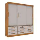 Guarda-roupa Casal Chicago 3 Pt 9 Gv Cinamomo E Off White