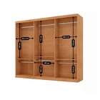 Guarda Roupa Casal Chile 100% Mdf 3 Portas De Correr Naturall