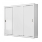 Guarda-roupa Casal City 3 Portas 4 Gavetas Flex Branco/ônix -
