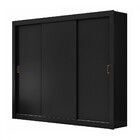 Guarda-roupa Casal City 3 Portas 4 Gavetas Flex Preto/off Whi