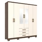 Guarda Roupa Casal City 6 Portas E 3 Gavetas Com Espelho - Mó