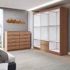 Guarda-roupa Casal Claire 6 Portas 2 Gavetas Com Cômoda 10 Ga