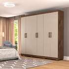 Guarda-roupa Casal Clara 6 Pt 3 Gv Café E Off White