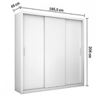 Guarda-roupa Casal Clarice 3 Portas 4 Gavetas Branco - Pnr Mó