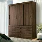 Guarda-roupa Casal Click I 3 Pt 9 Gv Marrom Escuro