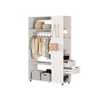 Guarda Roupa Casal Closed 2 Gavetas Off White Cristal