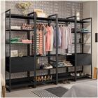 Guarda Roupa Casal Closet 4 Módulos 4 Gavetas Indy F02 Preto