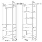 Guarda Roupa Casal Closet 4 Módulos 4 Gavetas Indy F02 Preto