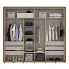 Guarda-roupa Casal Coimbra 3 Portas 6 Gavetas 40230625 Freijo