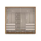 Guarda-roupa Casal Coimbra 3 Portas 6 Gavetas 40230625 Freijo