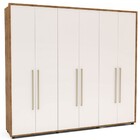 Guarda-roupa Casal Coimbra 6 Portas 6 Gavetas Freijó/off Whit