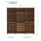 Guarda Roupa Casal Coimbra 6 Portas Com Espelho E Pés - Santo