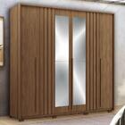 Guarda Roupa Casal Coimbra 6 Portas Com Espelho E Pés - Santo