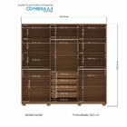 Guarda Roupa Casal Coimbra 6 Portas Com Pés - Santos Andirá