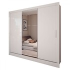 Guarda-roupa Casal Colie 3 Portas 3 Gavetas Com Espelho Branc