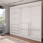 Guarda-roupa Casal Colie 3 Portas 3 Gavetas Com Espelho Branc