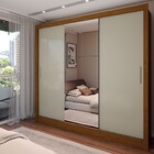 Guarda-roupa Casal Colie 3 Portas 3 Gavetas Com Espelho Cinam