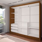 Guarda-roupa Casal Colie 3 Portas 3 Gavetas Com Espelho Cinam
