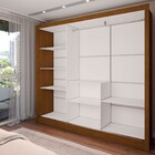 Guarda-roupa Casal Colie Slim 3 Portas Com Espelho Cinamomo -