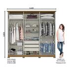 Guarda Roupa Casal Colin 6 Portas Com Espelho - Móveis Henn