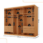Guarda Roupa Casal Coliseu 100 Mdf 6 Portas E 6 Gavetas Moder