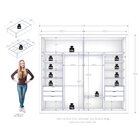 Guarda Roupa Casal Coliseu 2 Portas De Correr 6 Gavetas Branc