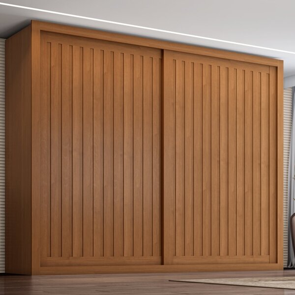 Guarda Roupa Casal Coliseu 2 Portas De Correr 6 Gavetas Cinam