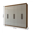 Guarda-roupa Casal Coliseu 6 Portas 4 Gavetas Cinamomo/off Wh